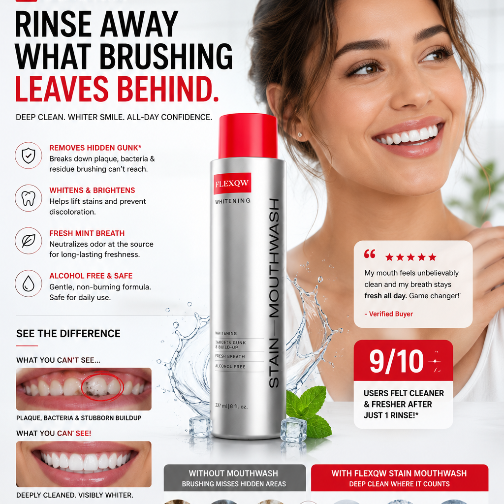 Stain Removing Mint Mouthwash – Deep Clean & Long-Lasting Fresh Breath