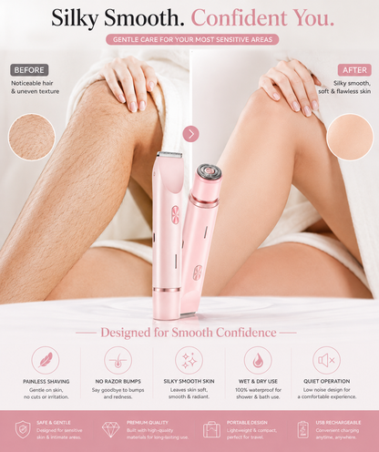 SilkGlide? 2-In-1 Electric Shaver | Smooth & Painless Hair