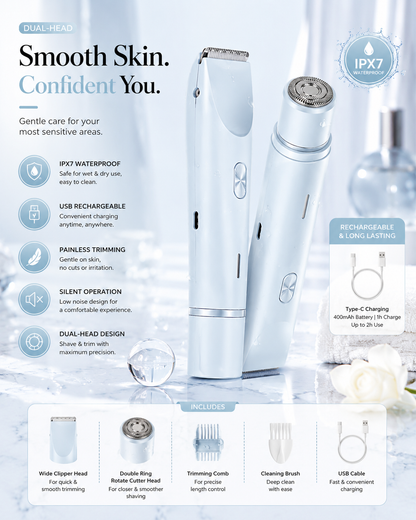 SilkGlide? 2-In-1 Electric Shaver | Smooth & Painless Hair