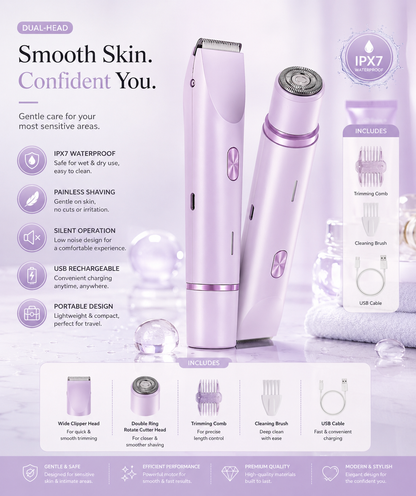 SilkGlide? 2-In-1 Electric Shaver | Smooth & Painless Hair