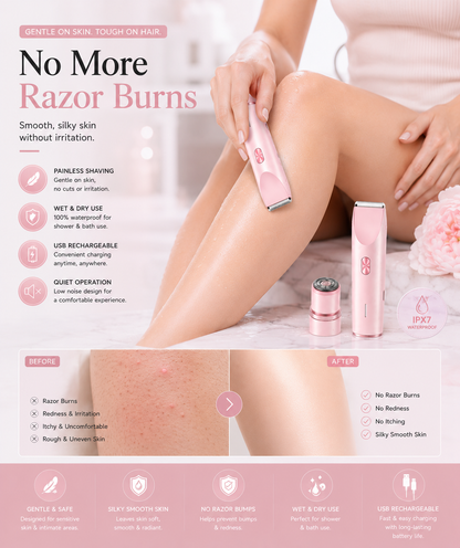SilkGlide? 2-In-1 Electric Shaver | Smooth & Painless Hair