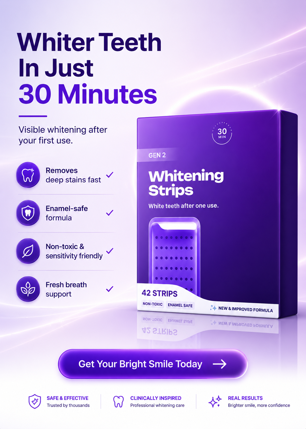30-Minute Teeth Whitening Strips